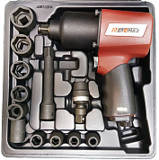 Пневмогайковерт ударный реверсивный в наборе с головками BM-43-4037GK3