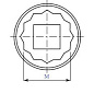 Головка ударная S16M15/16"DH